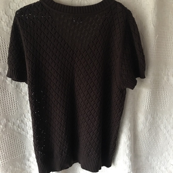 Women’s Croft&Barrow XL Brown Cardigan Button Down - Picture 8 of 8